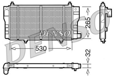 Radiator, engine cooling DENSO DRM07002