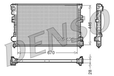 Radiator, engine cooling DENSO DRM07050