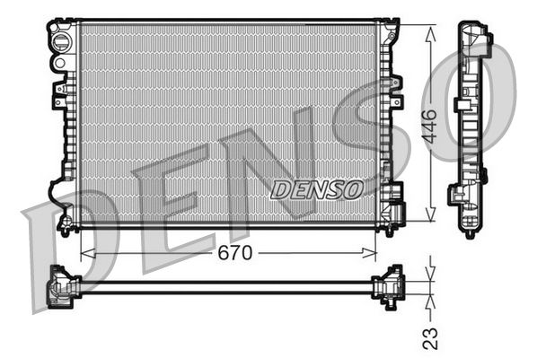 DENSO DRM07055 Radiator, engine cooling