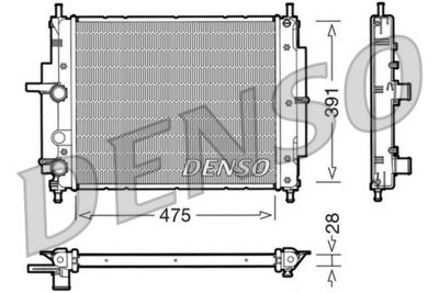 Radiator, engine cooling DENSO DRM09036