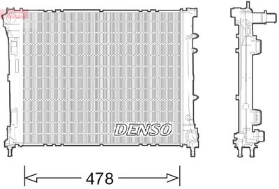 Radiator, engine cooling DENSO DRM09043