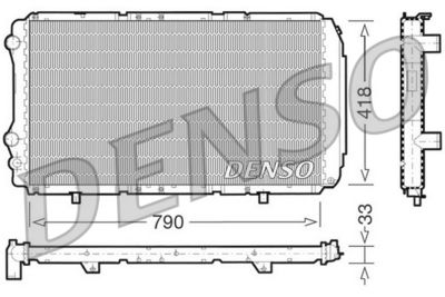 Radiator, engine cooling DENSO DRM09076