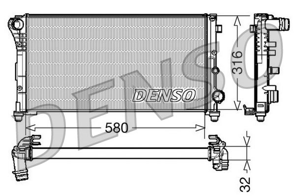 DENSO DRM09084 Radiator, engine cooling