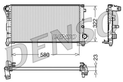 Radiator, engine cooling DENSO DRM09085