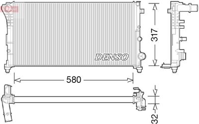 Radiator, engine cooling DENSO DRM09089