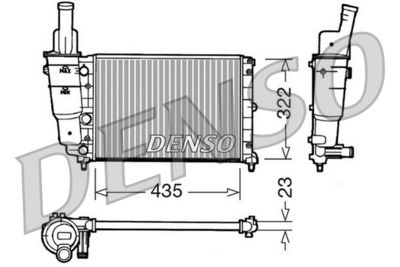Radiator, engine cooling DENSO DRM09095