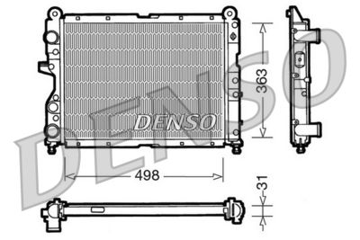 Radiator, engine cooling DENSO DRM09131