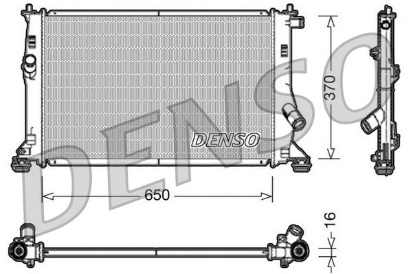 DENSO DRM10076 Radiator, engine cooling