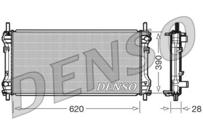Radiator, engine cooling DENSO DRM10102
