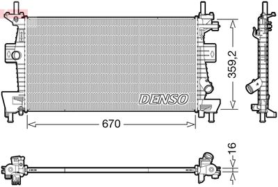 Radiator, engine cooling DENSO DRM10114
