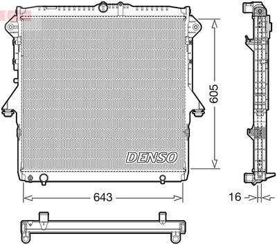 Radiator, engine cooling DENSO DRM10118