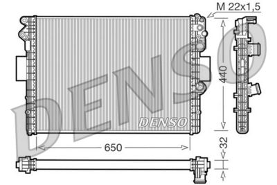 Radiator, engine cooling DENSO DRM12001