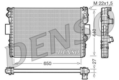 Radiator, engine cooling DENSO DRM12002