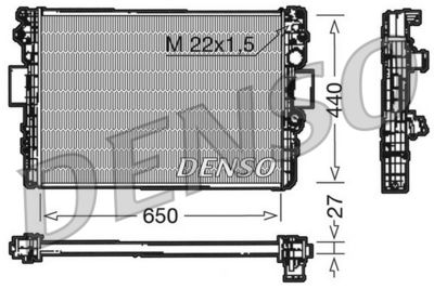 Radiator, engine cooling DENSO DRM12003