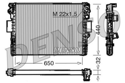Radiator, engine cooling DENSO DRM12005