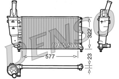 Radiator, engine cooling DENSO DRM13004