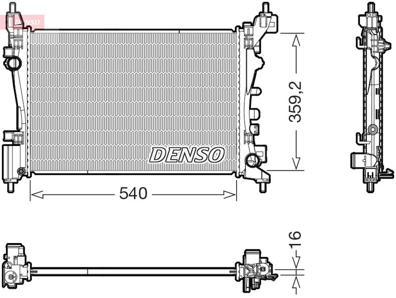 DENSO DRM20130 Radiator, engine cooling