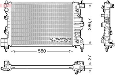 Radiator, engine cooling DENSO DRM20131