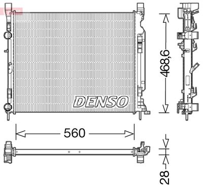 Radiator, engine cooling DENSO DRM23037