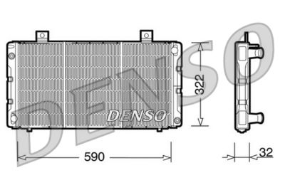Radiator, engine cooling DENSO DRM25003