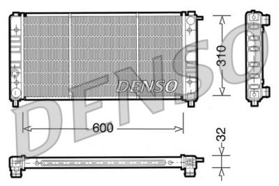 Radiator, engine cooling DENSO DRM26002