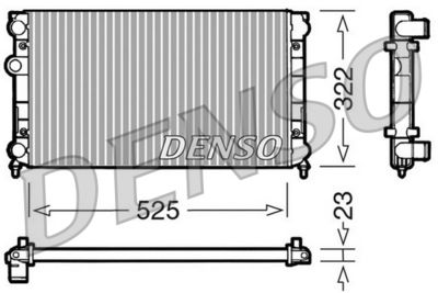 Radiator, engine cooling DENSO DRM32005