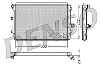 Radiator, engine cooling DENSO DRM32017