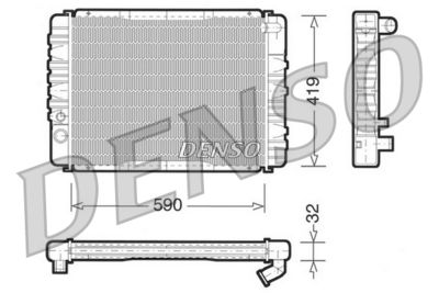 Radiator, engine cooling DENSO DRM33001