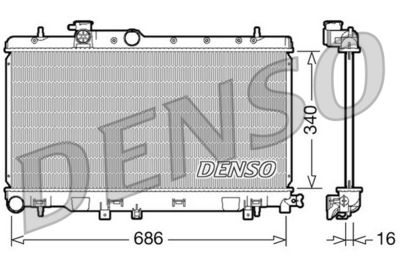 Radiator, engine cooling DENSO DRM36006