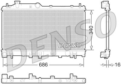 Radiator, engine cooling DENSO DRM36014
