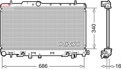 Radiator, engine cooling DENSO DRM36018