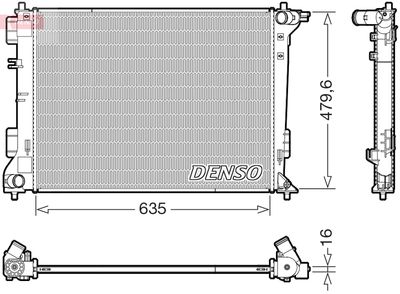 Radiator, engine cooling DENSO DRM41028
