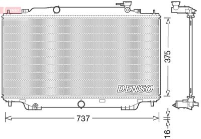 Radiator, engine cooling DENSO DRM44042
