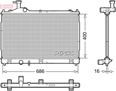 Radiator, engine cooling DENSO DRM45056
