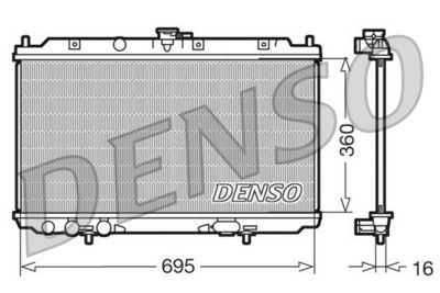Radiator, engine cooling DENSO DRM46012