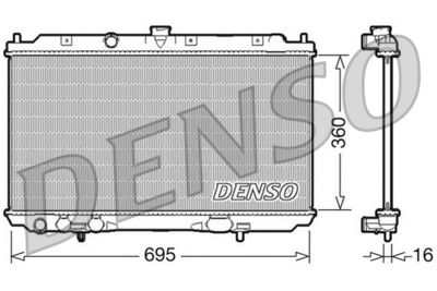 Radiator, engine cooling DENSO DRM46025