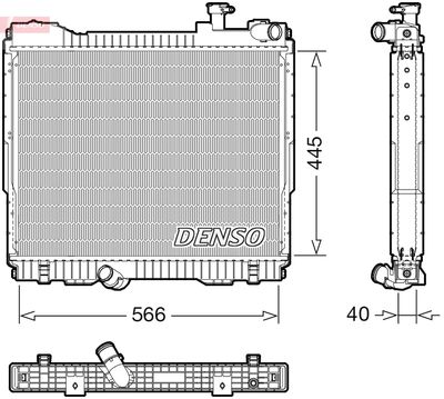 Radiator, engine cooling DENSO DRM46074