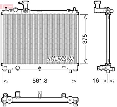 Radiator, engine cooling DENSO DRM47044