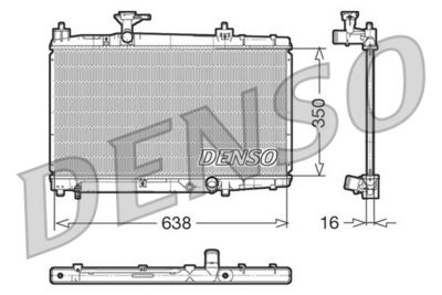 Radiator, engine cooling DENSO DRM50007