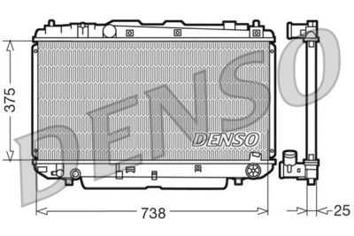Radiator, engine cooling DENSO DRM50021