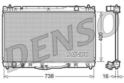 Radiator, engine cooling DENSO DRM50043