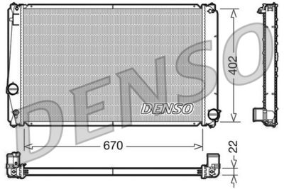 Radiator, engine cooling DENSO DRM50053
