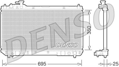 Radiator, engine cooling DENSO DRM50062