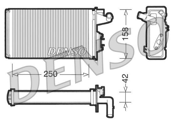 DENSO DRR09010 Heat Exchanger, interior heating