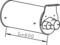 Centre Muffler DINEX 49396