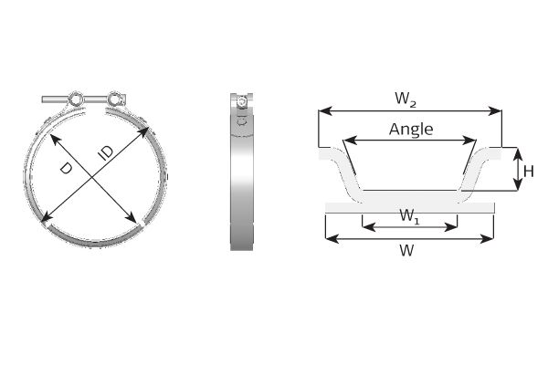 DINEX 68858 Clamping Piece, exhaust system