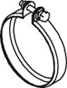 Clamping Piece, exhaust system DINEX 80918