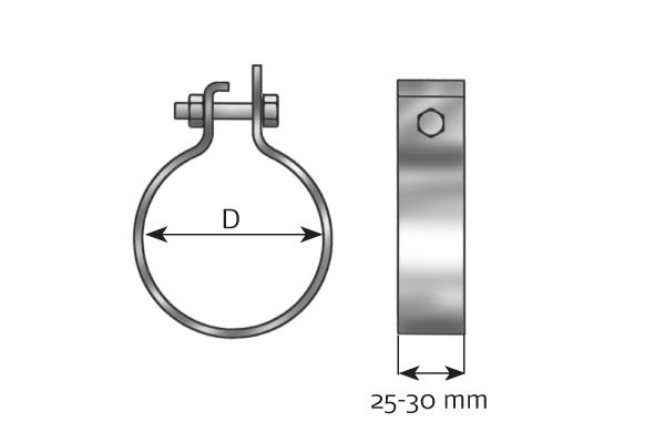DINEX 99730 Clamping Piece, exhaust system