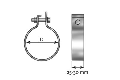 Clamping Piece, exhaust system DINEX 99785