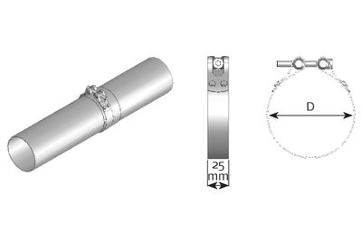 Clamping Piece, exhaust system DINEX 99921